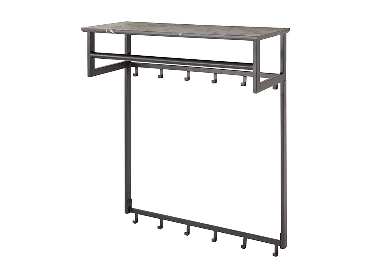 Appendiabiti da parete - Grigio plastica - SESTA
