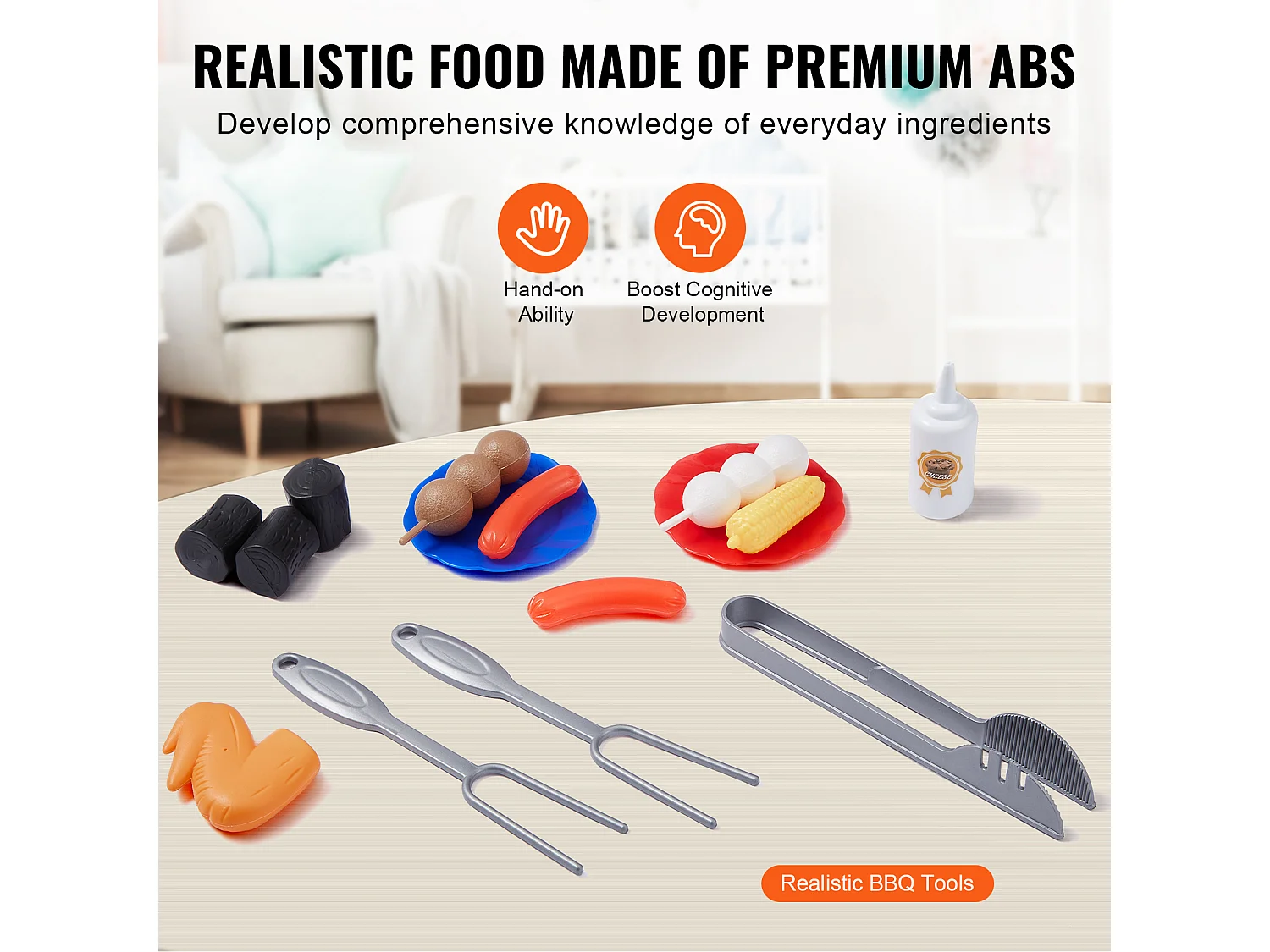 Ensemble de Jeu Barbecue pour Enfants SucceBuy 19 Pièces, pour Enfants de 3 à 8 Ans