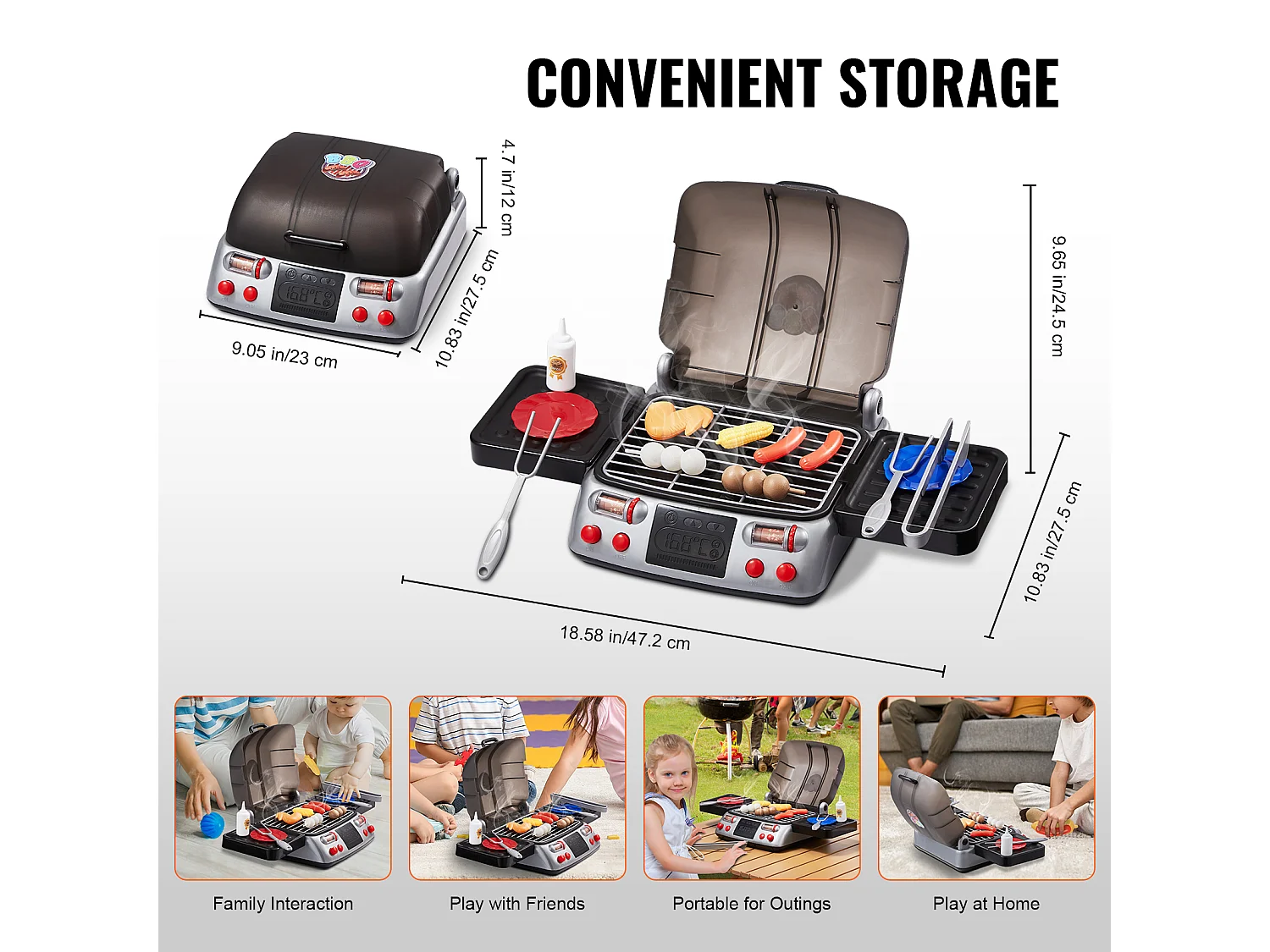 Ensemble de Jeu Barbecue pour Enfants SucceBuy 19 Pièces, pour Enfants de 3 à 8 Ans