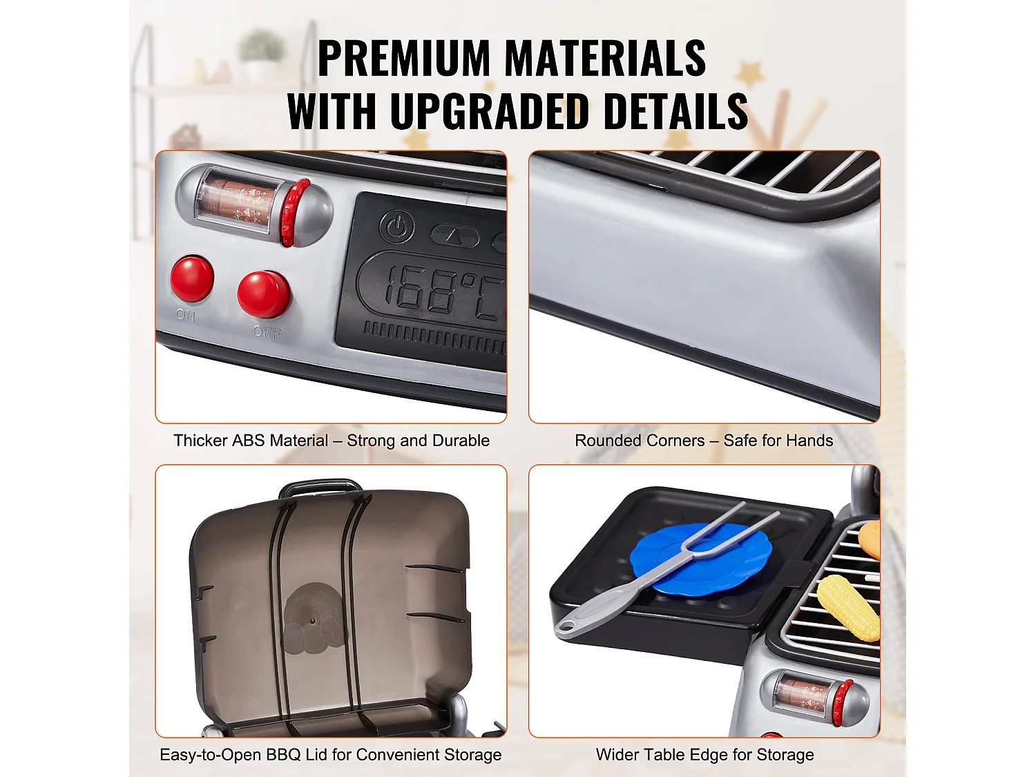 Ensemble de Jeu Barbecue pour Enfants SucceBuy 19 Pièces, pour Enfants de 3 à 8 Ans