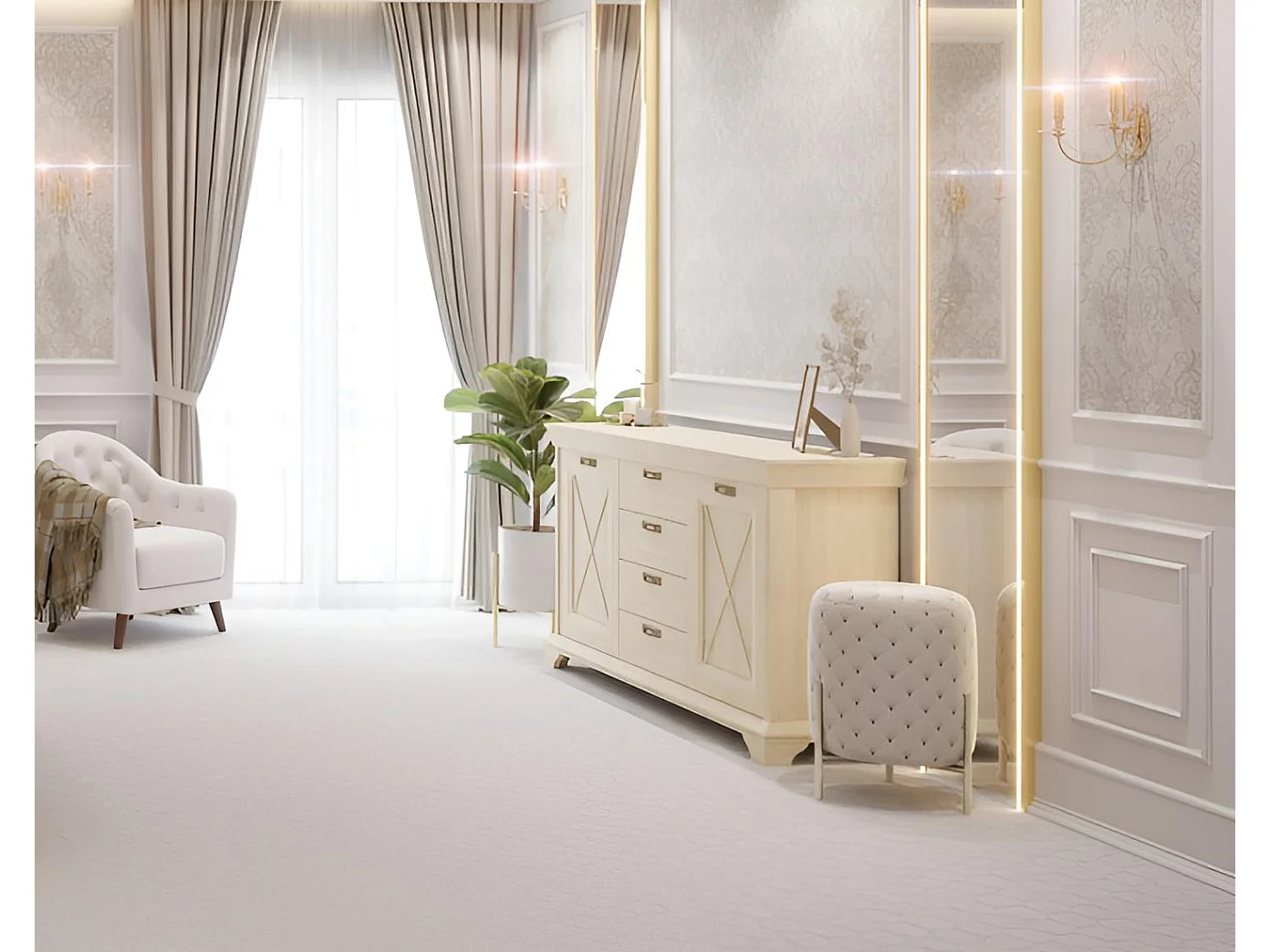 Sideboard Kasmir/MDF/Beige