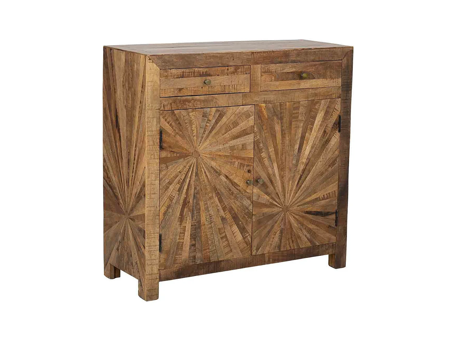 Aparador em madeira castanha, 103x41x103h cm