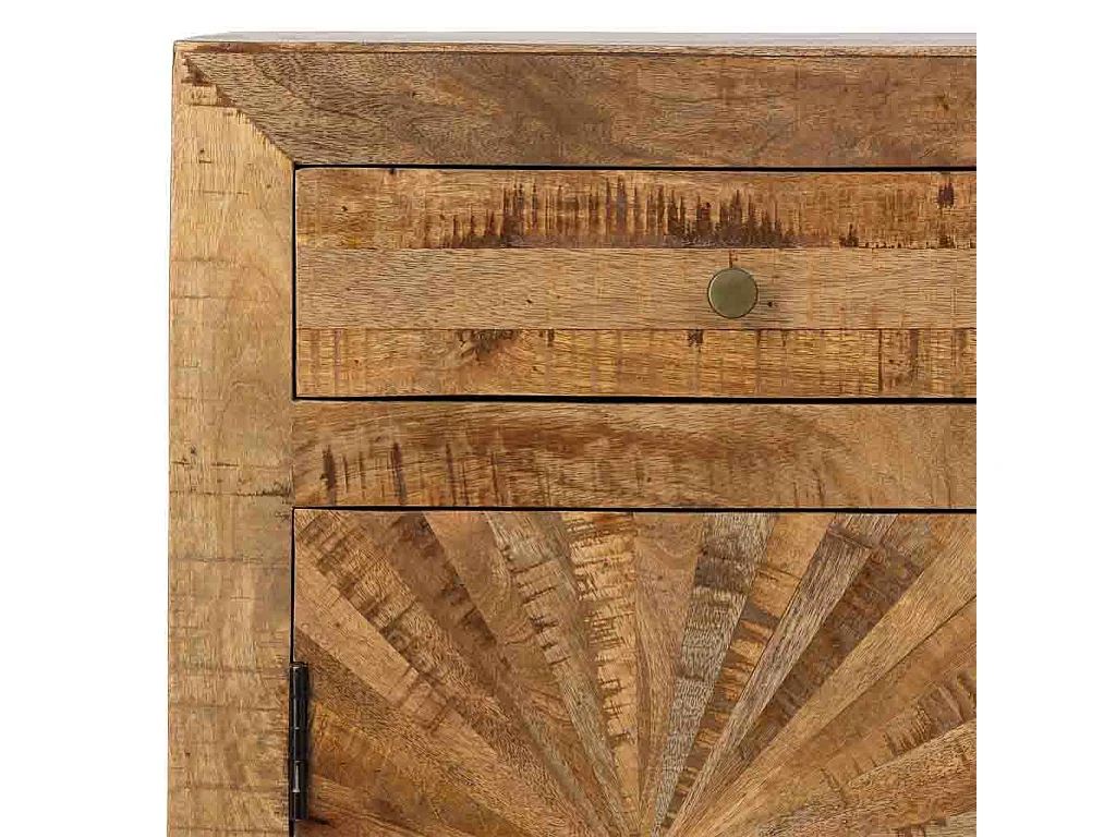 Aparador em madeira castanha, 103x41x103h cm