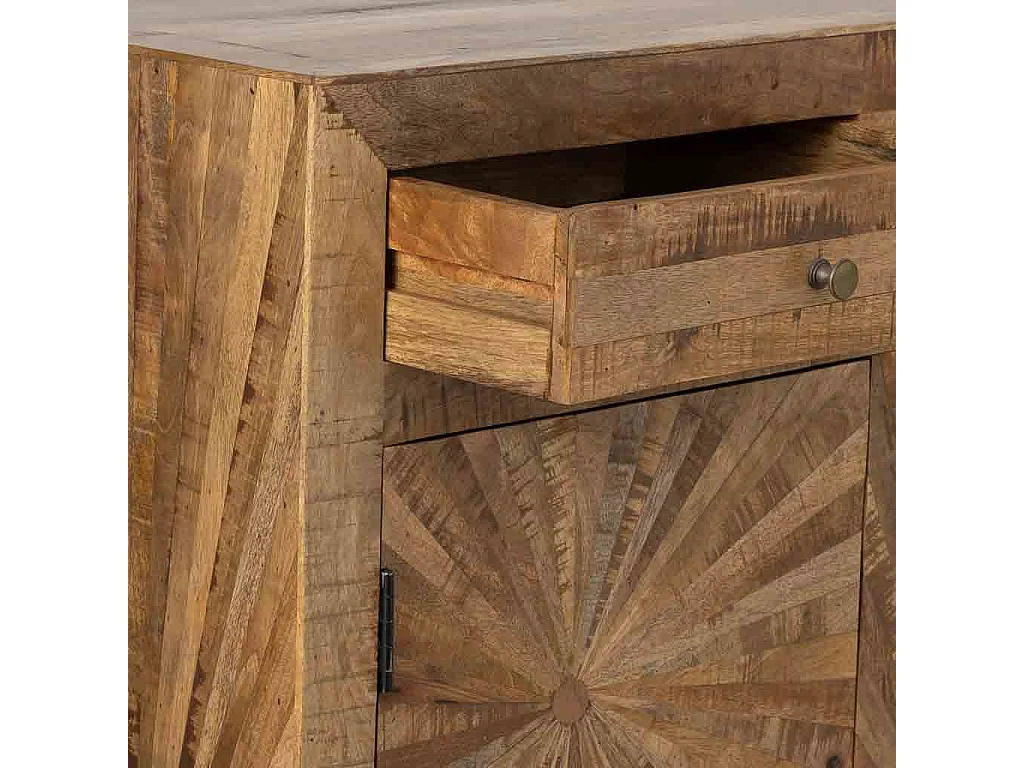 Aparador em madeira castanha, 103x41x103h cm