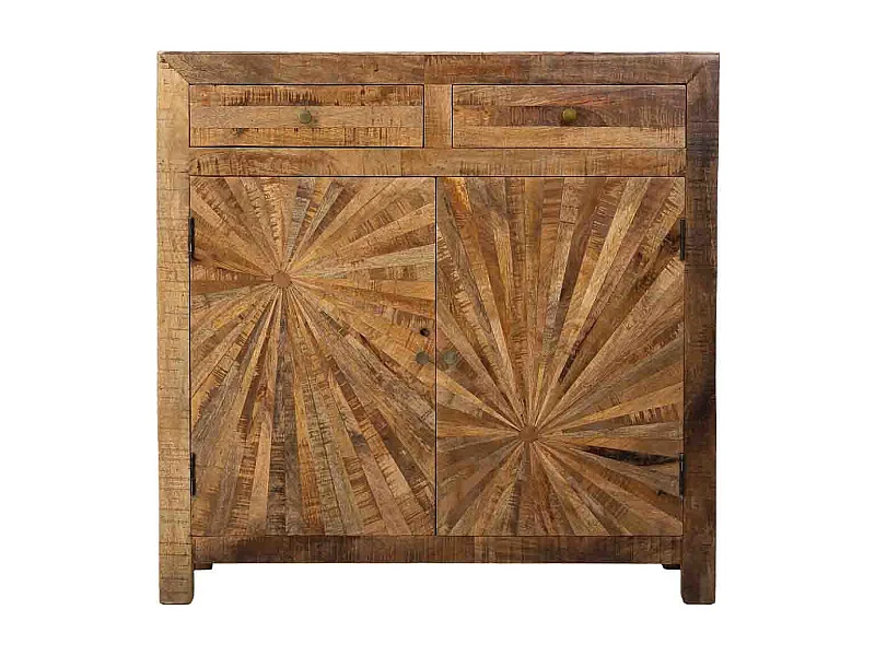 Aparador em madeira castanha, 103x41x103h cm