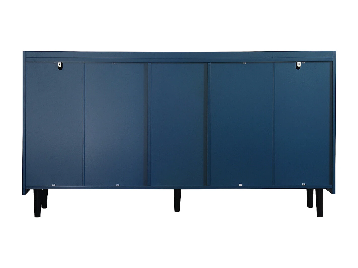 Credenza blu 150cm - Credenza con 2 cassetti e 3 ante - 2 vani portaoggetti aperti - per cucina e soggiorno