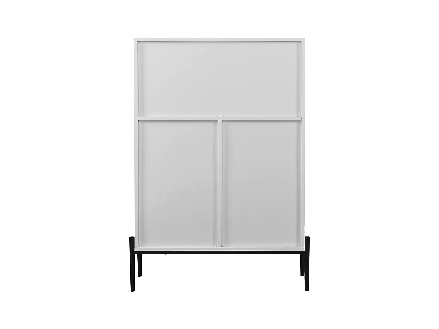 Buffet blanc 85cm - Buffet avec 3 tiroirs et 1 porte en bois 1 porte vitrée - pour salle à manger et salon