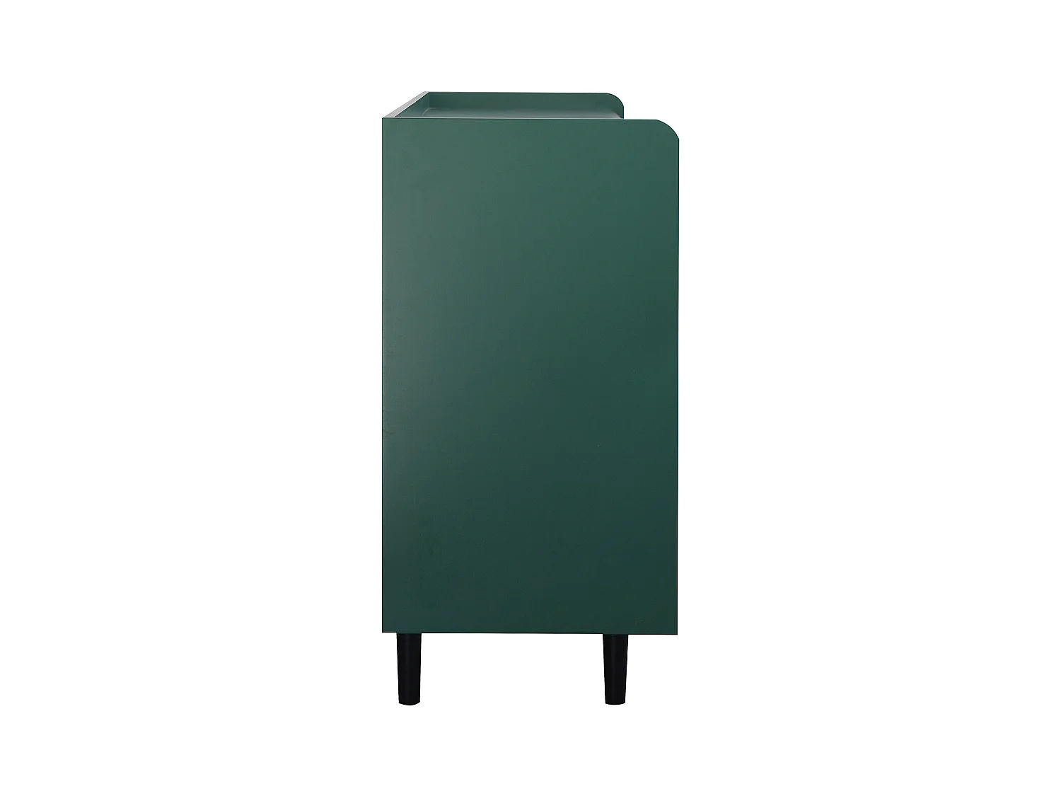 Buffet vert 150cm - Buffet avec 2 tiroirs et 3 portes - 2 rangements ouverts - pour cuisine et salon