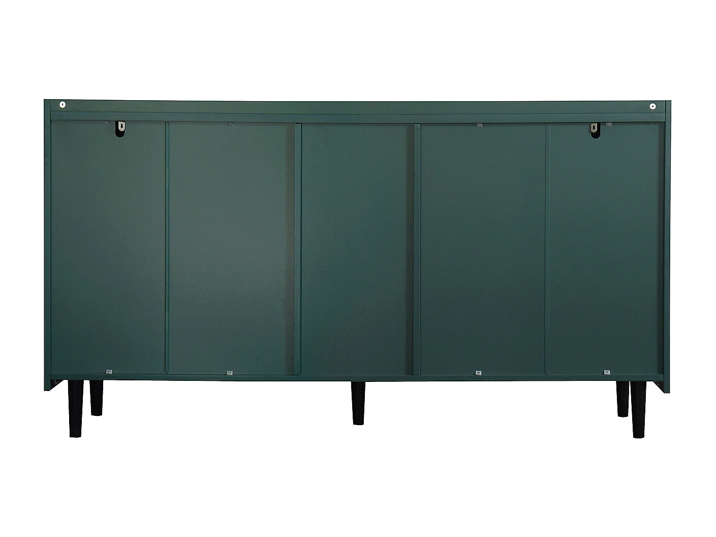 Credenza verde 150cm - Credenza con 2 cassetti e 3 ante - 2 vani portaoggetti aperti - per cucina e soggiorno