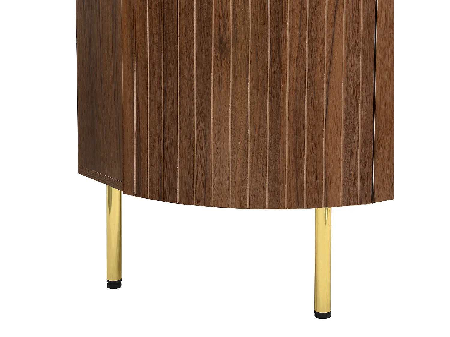 Aparador arqueado 145x43x78cm - Aparador con estantes regulables y 4 puertas - para salón y comedor - nogal