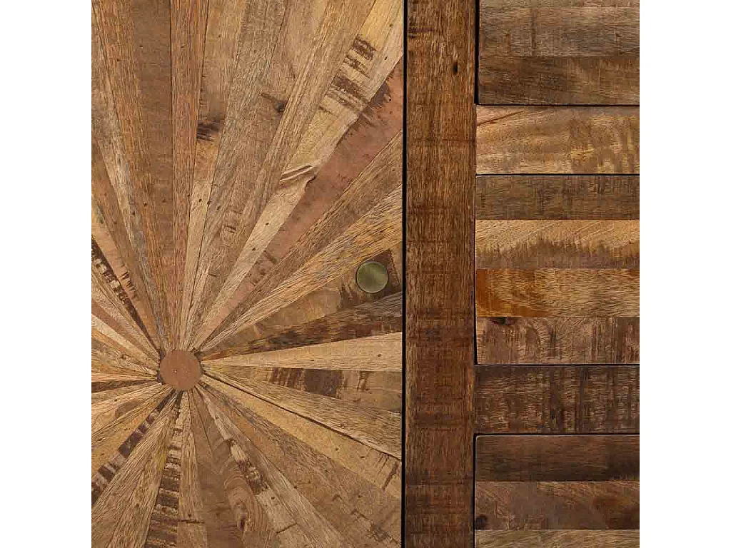 Aparador em madeira castanha, 165x41x94h cm