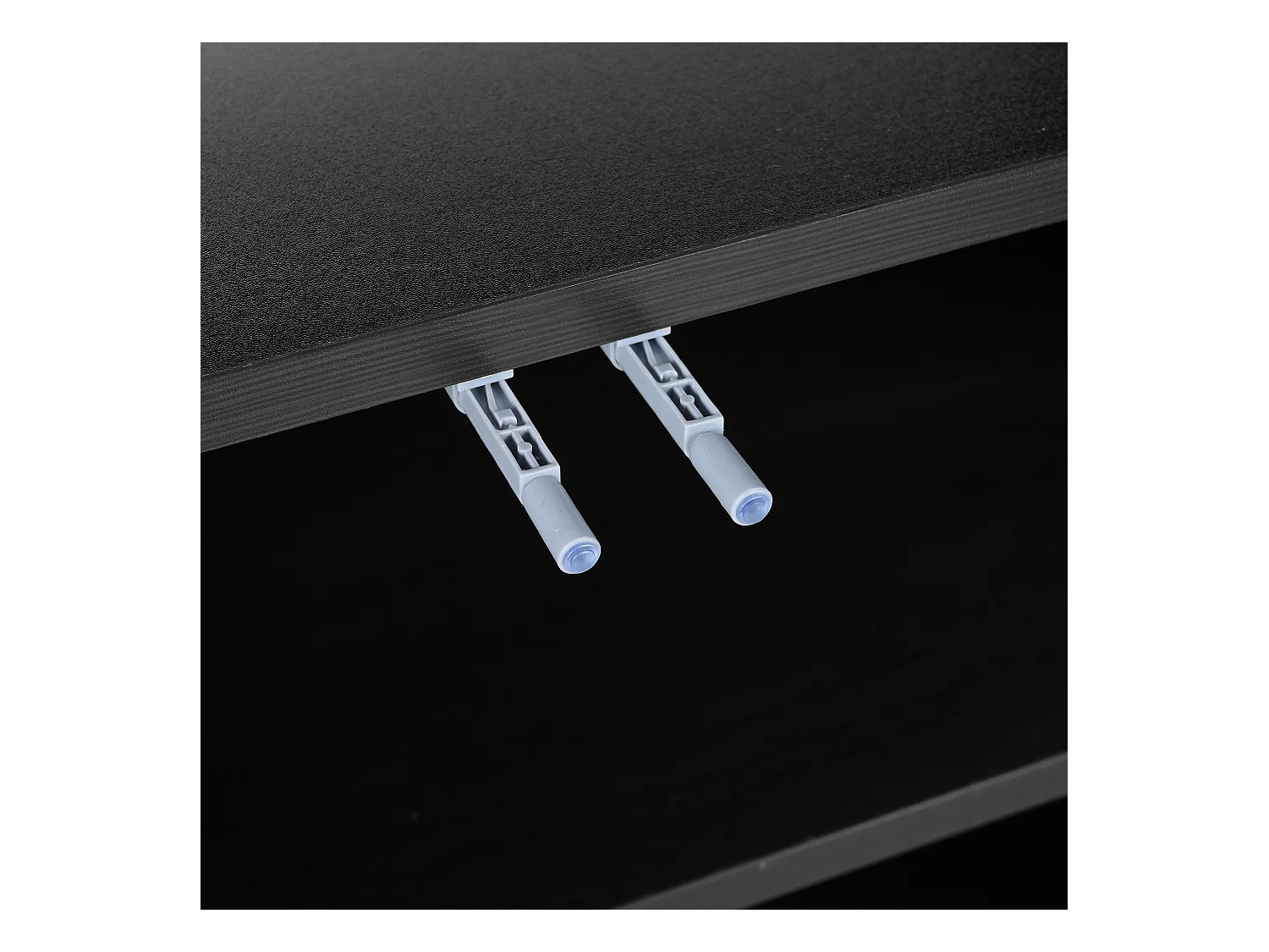 Credenza soggiorno - Credenza nera con 2 vani a giorno e 4 ante - 140x35x75 cm