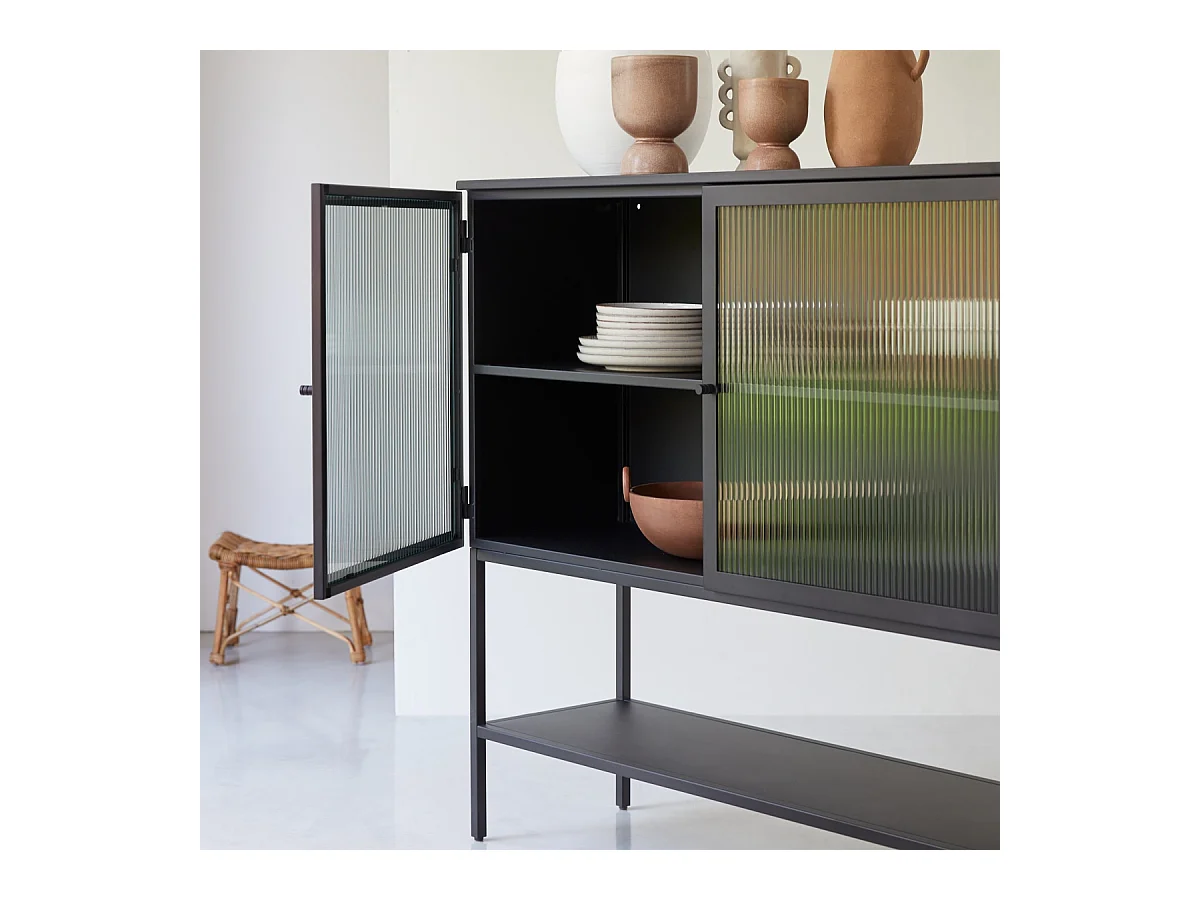 Bahut en métal peint Antonin 120 cm