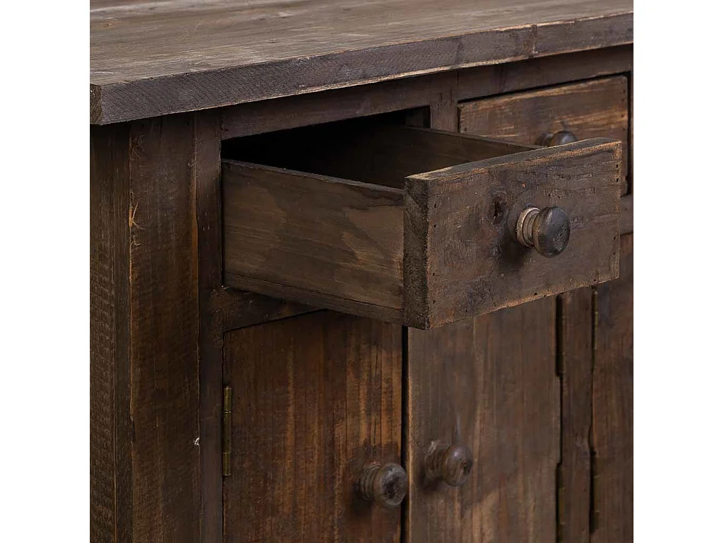Aparador em madeira com 5 gavetas e 6 portas 120x43x80h cm