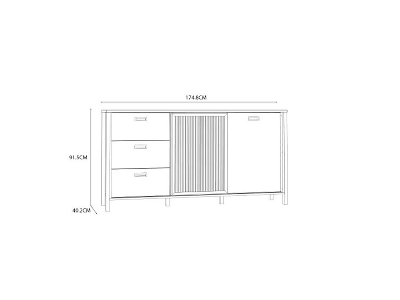 Sideboard Jitiana/Braun&Schwarz