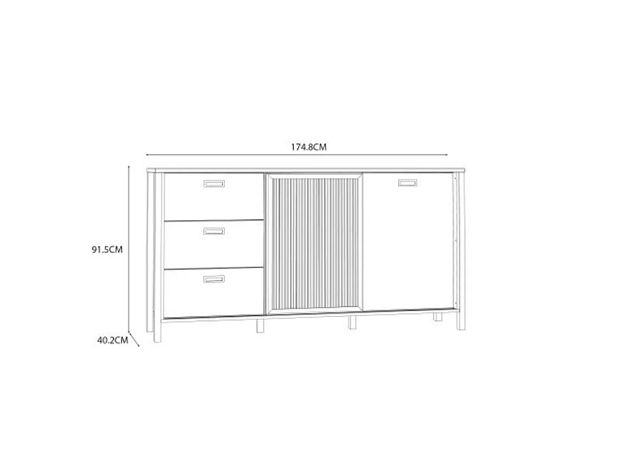 Sideboard Jitiana/Braun&Schwarz
