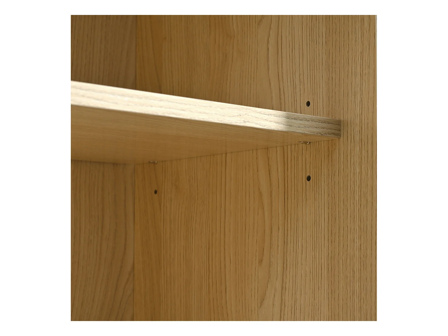 Credenza in rattan - Credenza in rovere con 1 cassetto e 2 ante - ripiani regolabili - gambe in legno