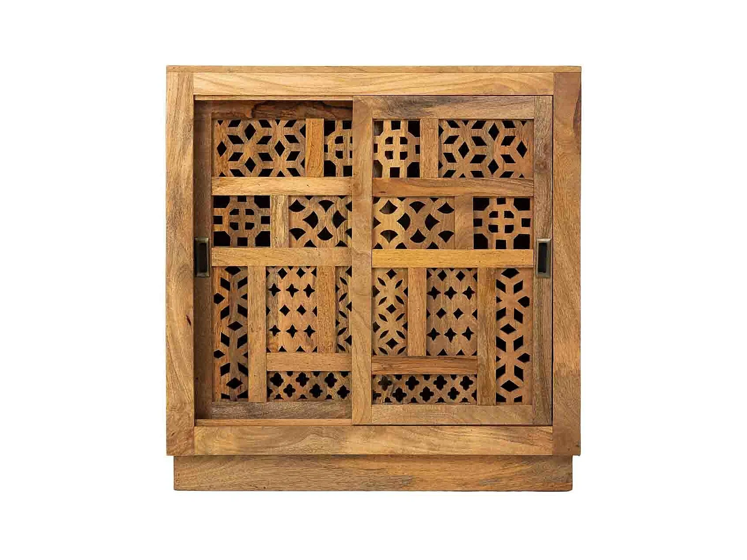 Aparador em madeira de manga natural, 102x41x102h cm