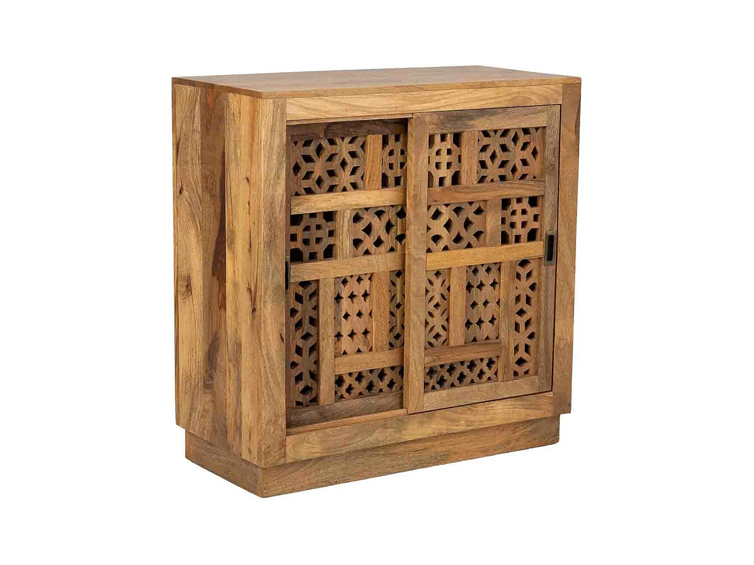 Aparador em madeira de manga natural, 102x41x102h cm