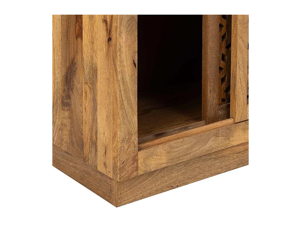 Aparador em madeira de manga natural, 102x41x102h cm