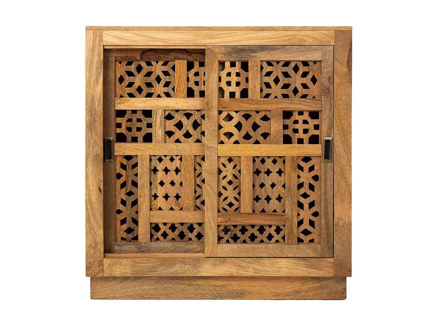 Aparador em madeira de manga natural, 102x41x102h cm