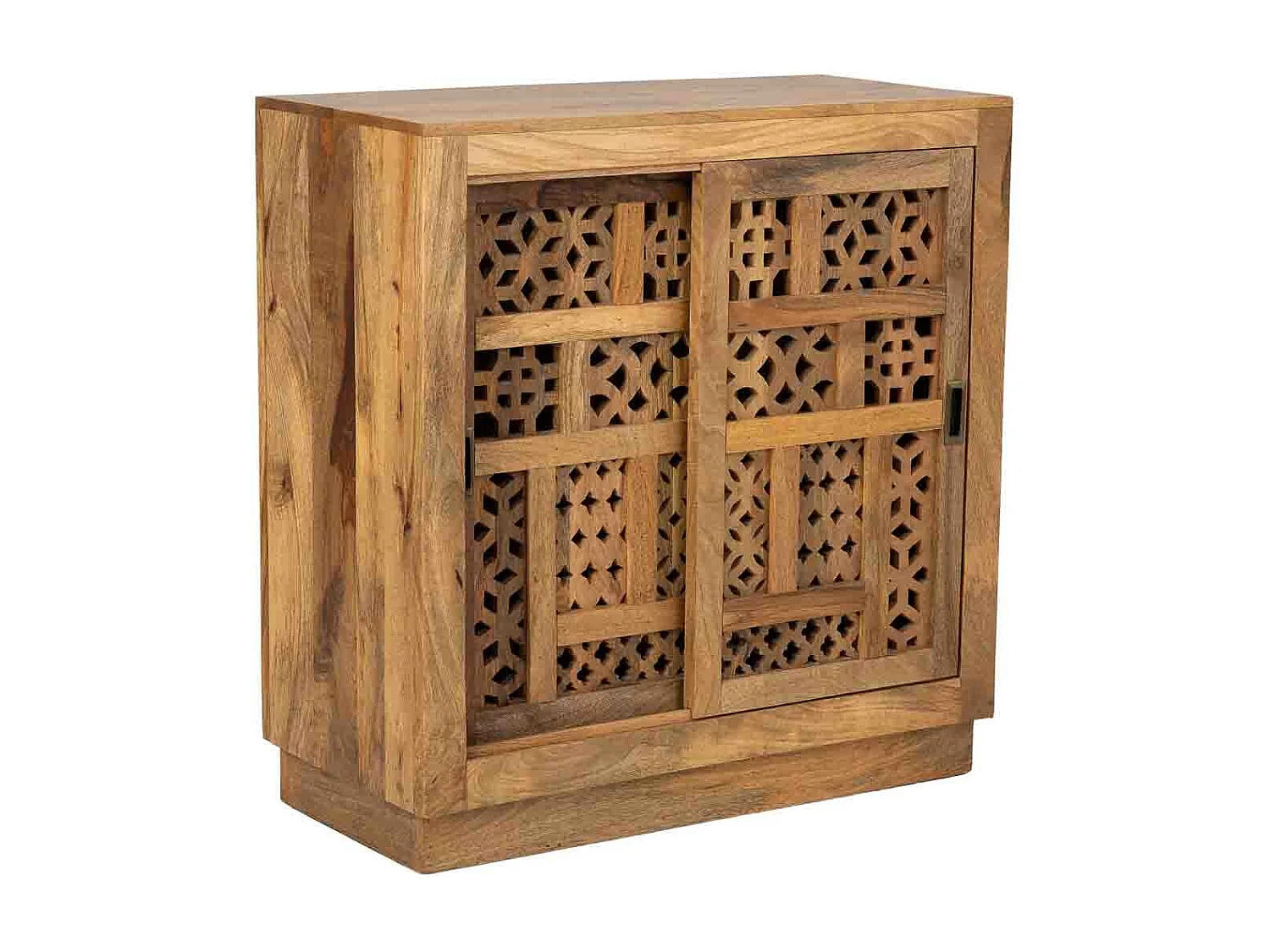 Aparador em madeira de manga natural, 102x41x102h cm