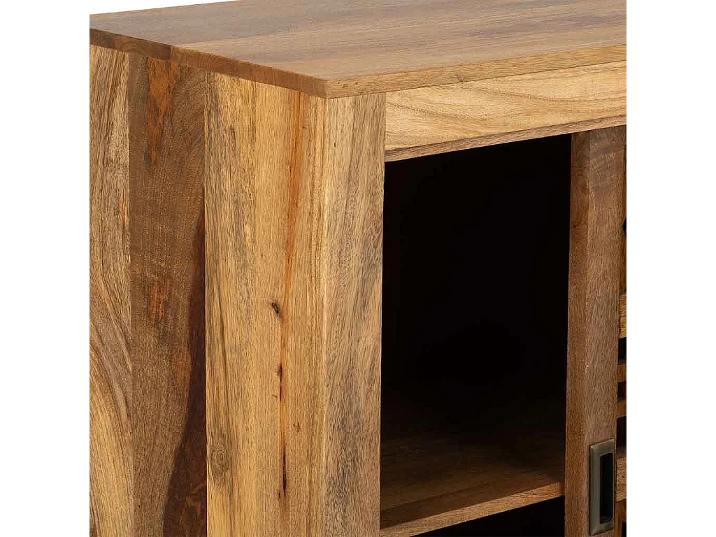 Aparador em madeira de manga natural, 102x41x102h cm