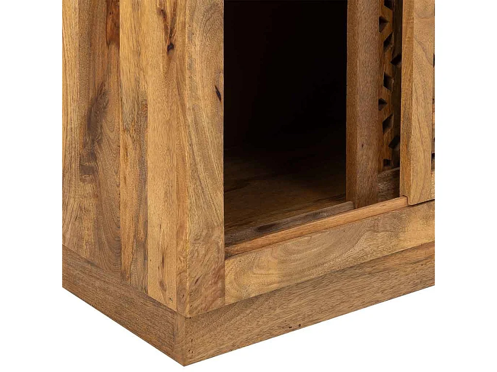 Aparador em madeira de manga natural, 102x41x102h cm