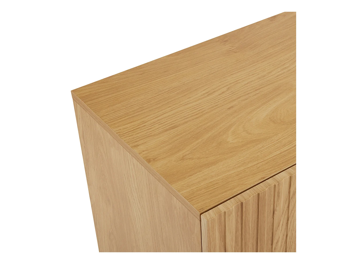 Aparador rectangular natural 100 cm - Aparador con 2 puertas y patas de metal - para comedor y salón