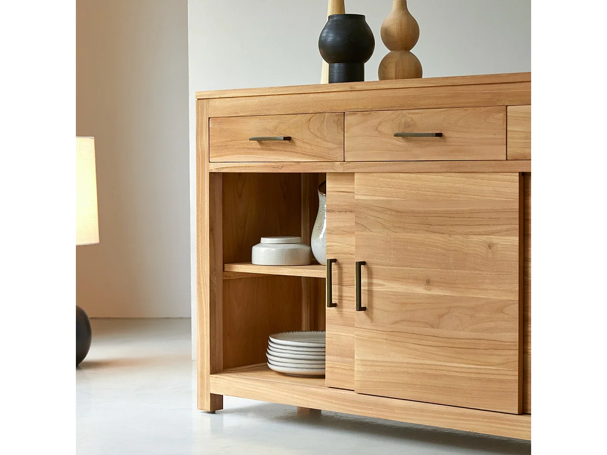 Buffet credenza armadio teak tek legno massello 150cm design