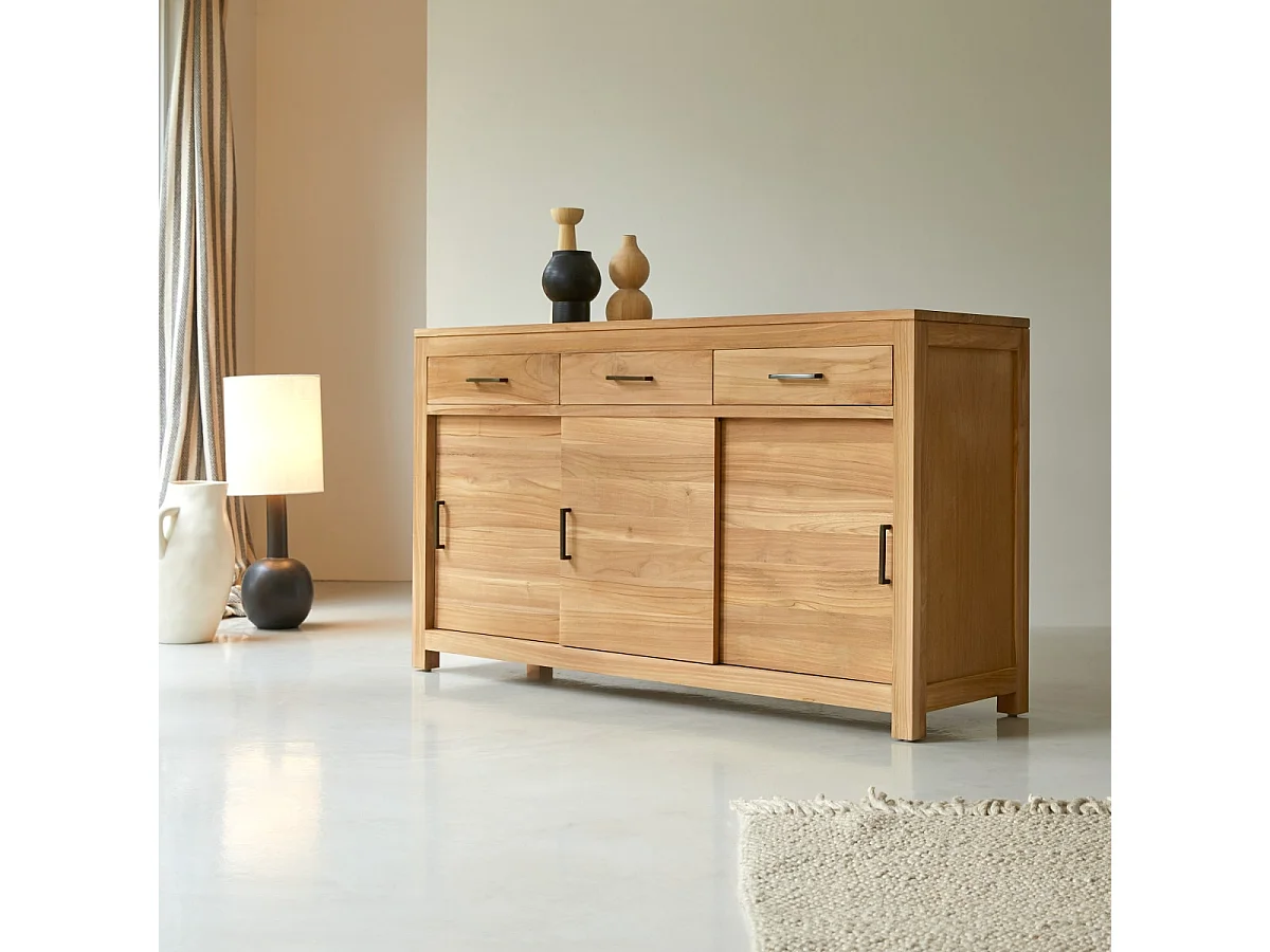Buffet credenza armadio teak tek legno massello 150cm design