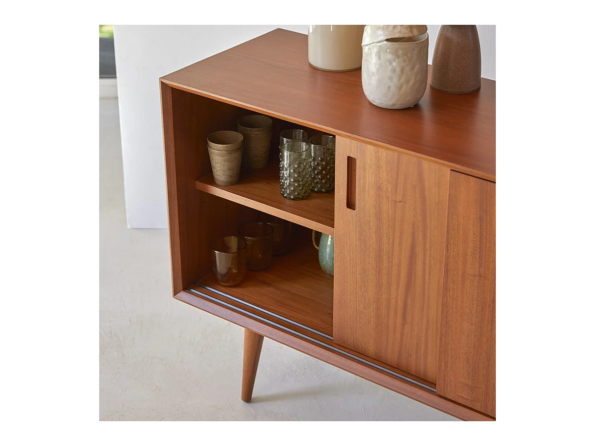 Buffet en bois d'acajou massif 200 Magda 50's