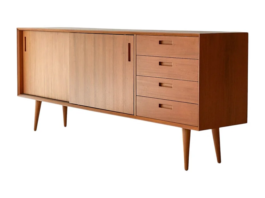 Buffet en bois d'acajou massif 200 Magda 50's