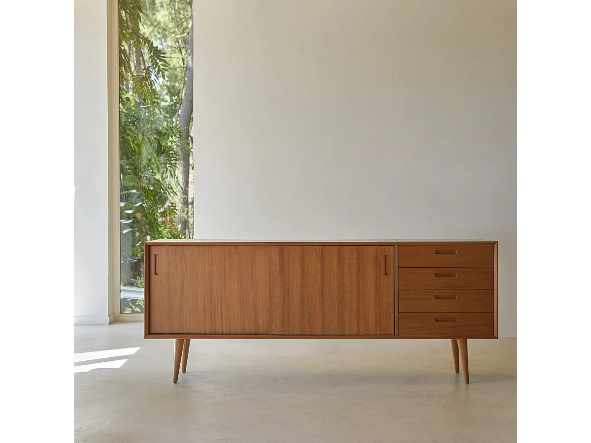 Buffet en bois d'acajou massif 200 Magda 50's