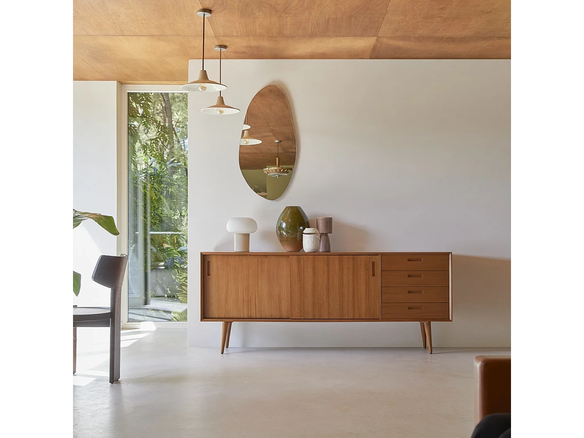 Buffet en bois d'acajou massif 200 Magda 50's