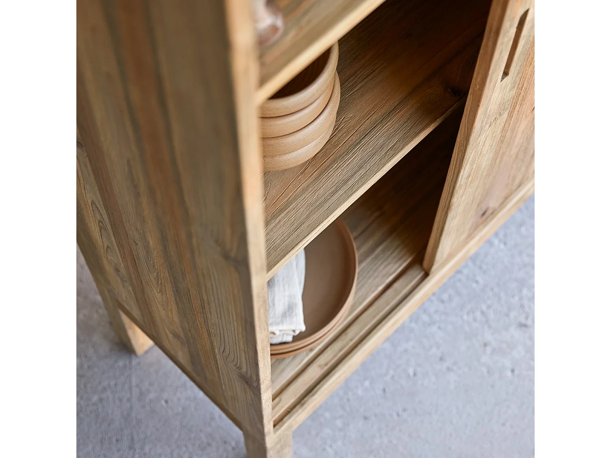 Credenza in legno di teak massello riciclato Elias 130 cm