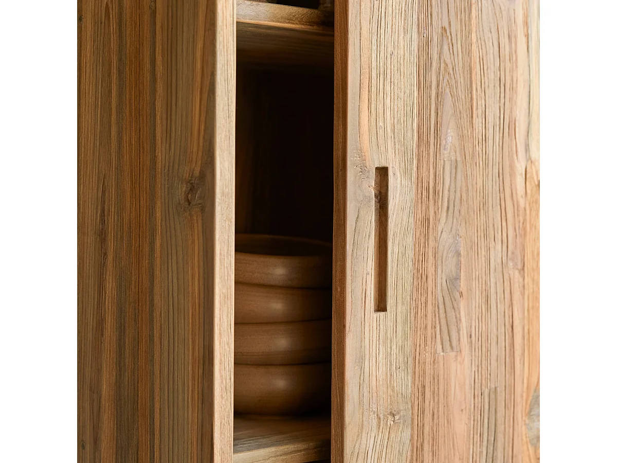 Credenza in legno di teak massello riciclato Elias 130 cm