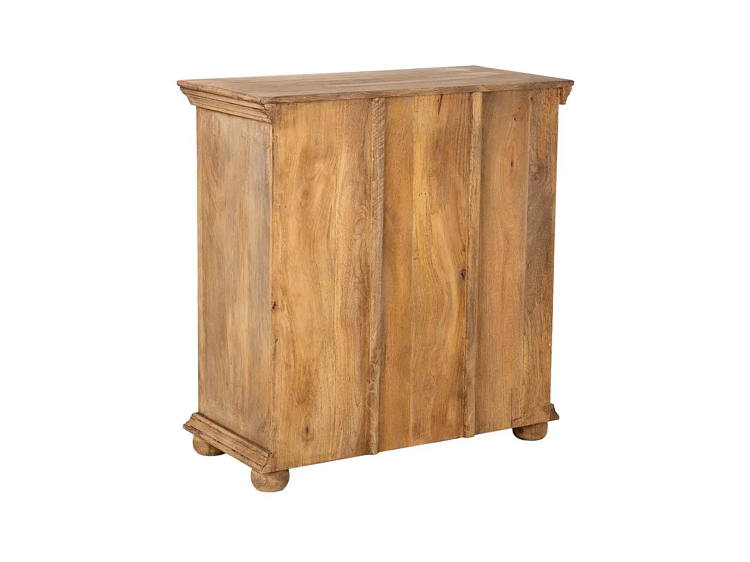 Buffet artisanal en bois marron, 90x40x90h cm