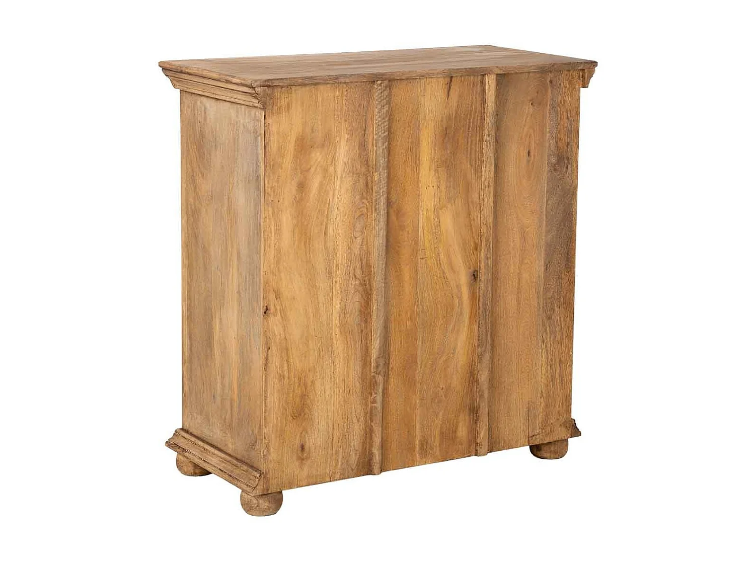 Buffet artisanal en bois marron, 90x40x90h cm