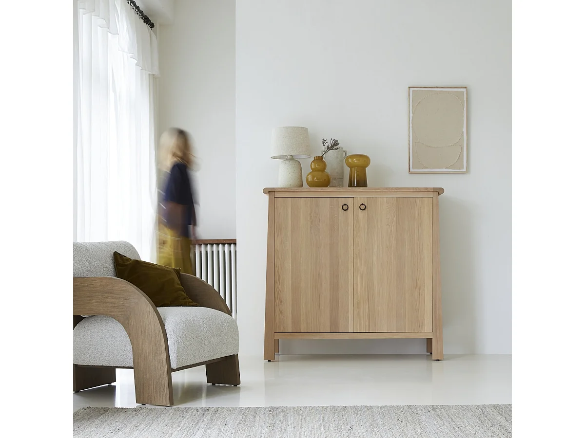 Credenza in legno di rovere da 125 cm Volute