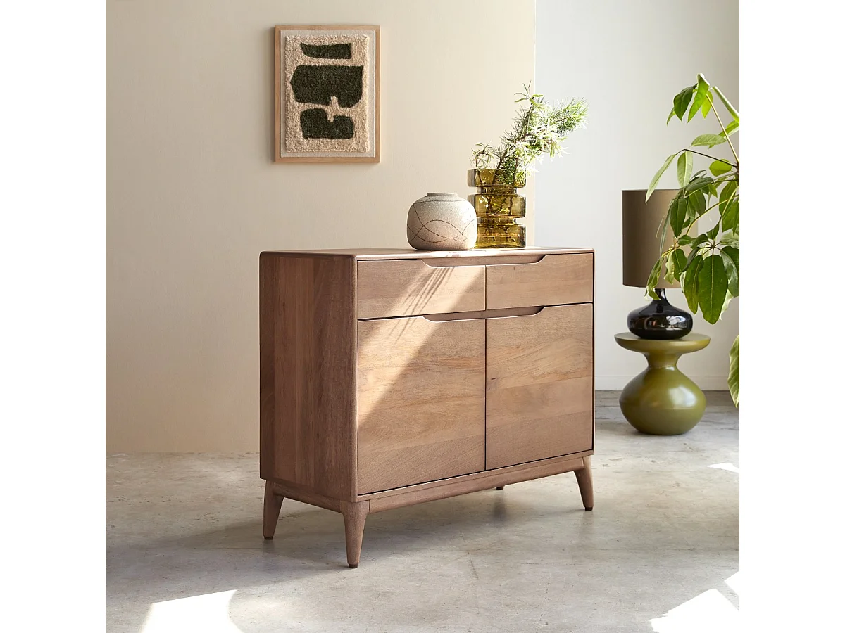 Credenza Gabrielle in legno di mango massello 100 cm
