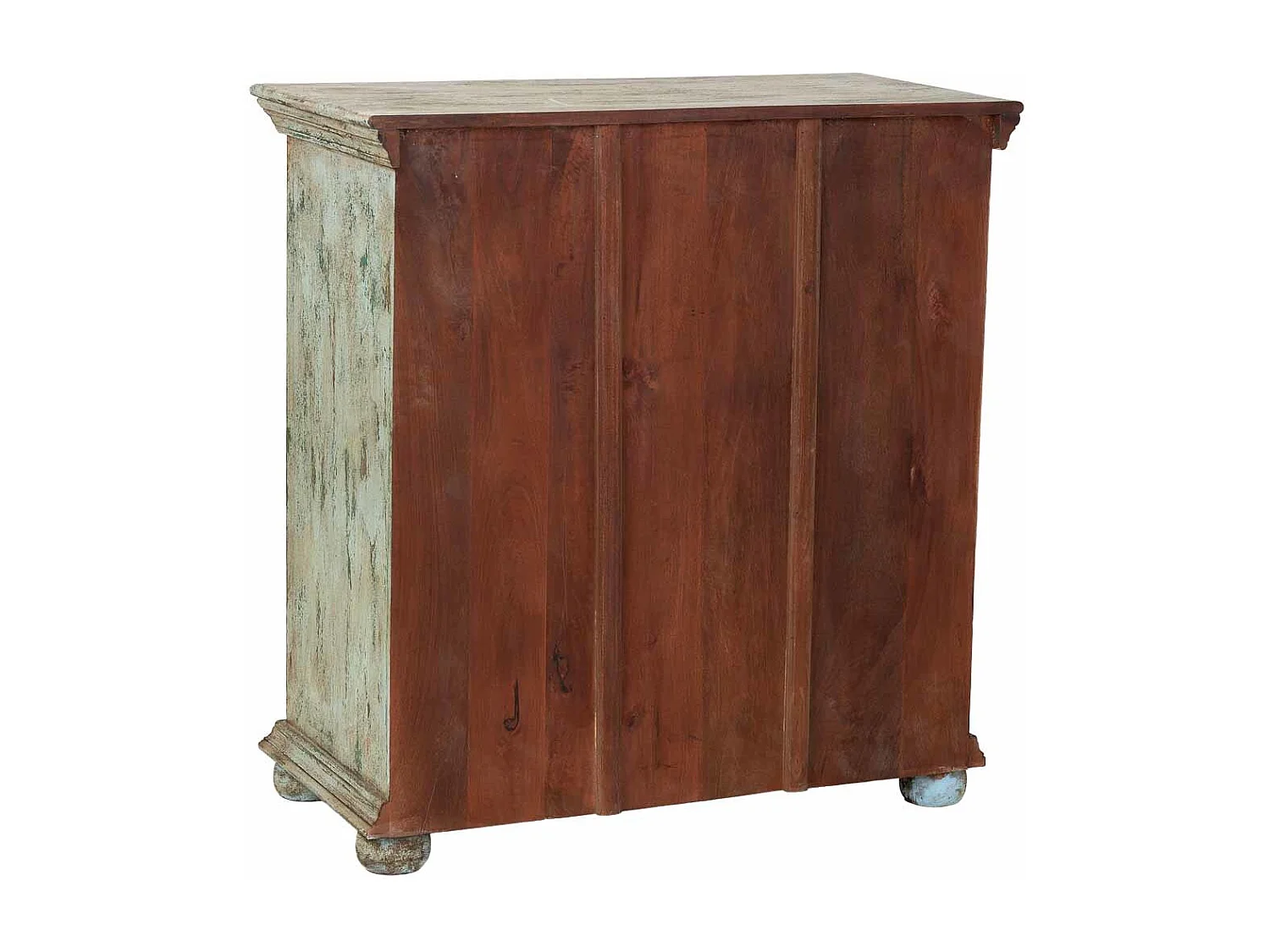 Buffet artisanal en bois marron, 90x40x90h cm