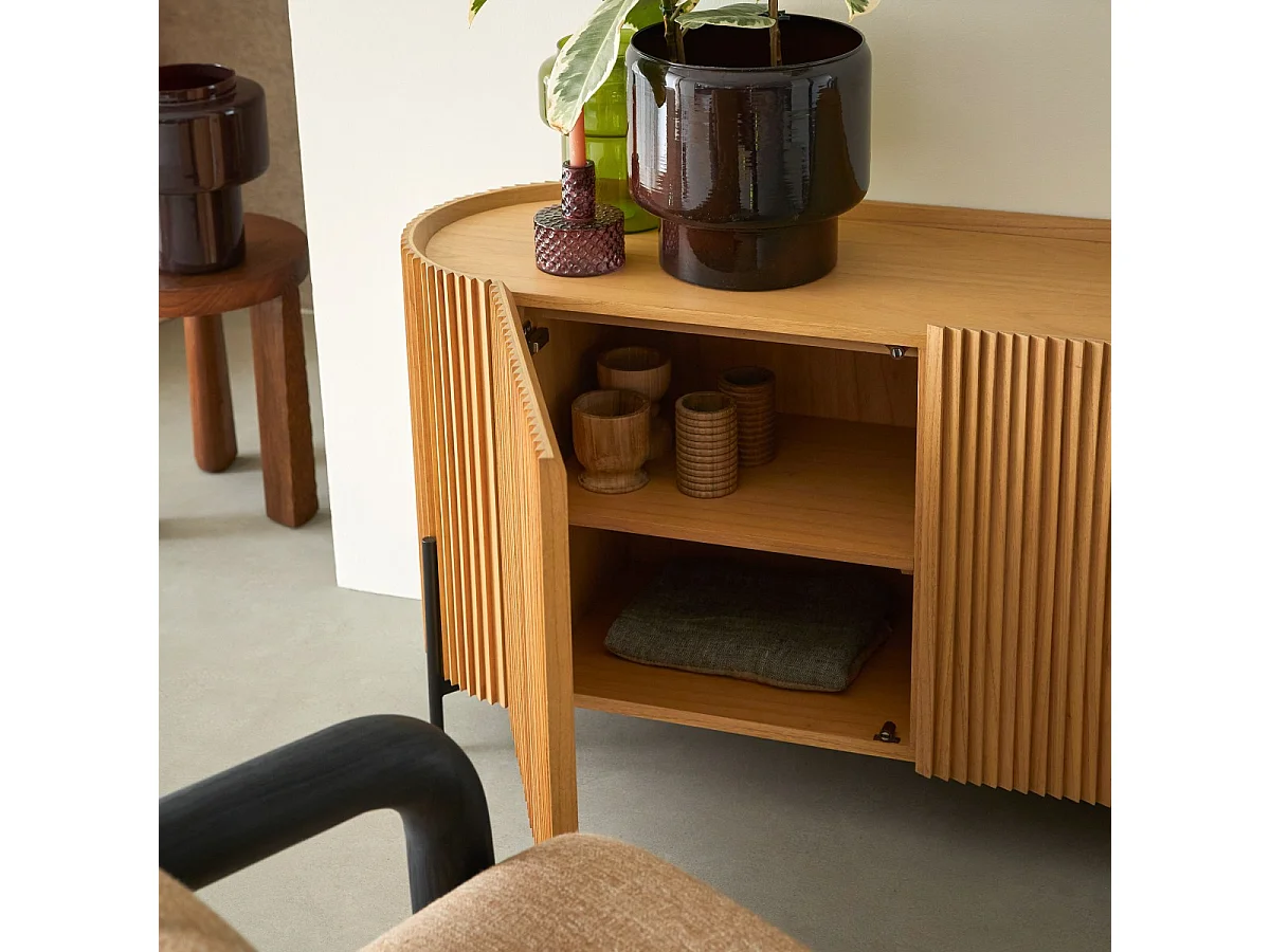 Buffet in legno di mindi Lou 150 cm