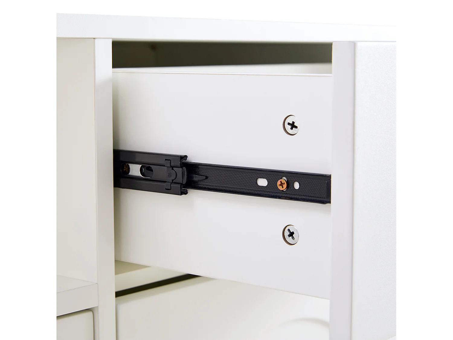 Credenza bianca 120 cm - Credenza con un cassetto e tre ante - per sala da pranzo, camera da letto e soggiorno