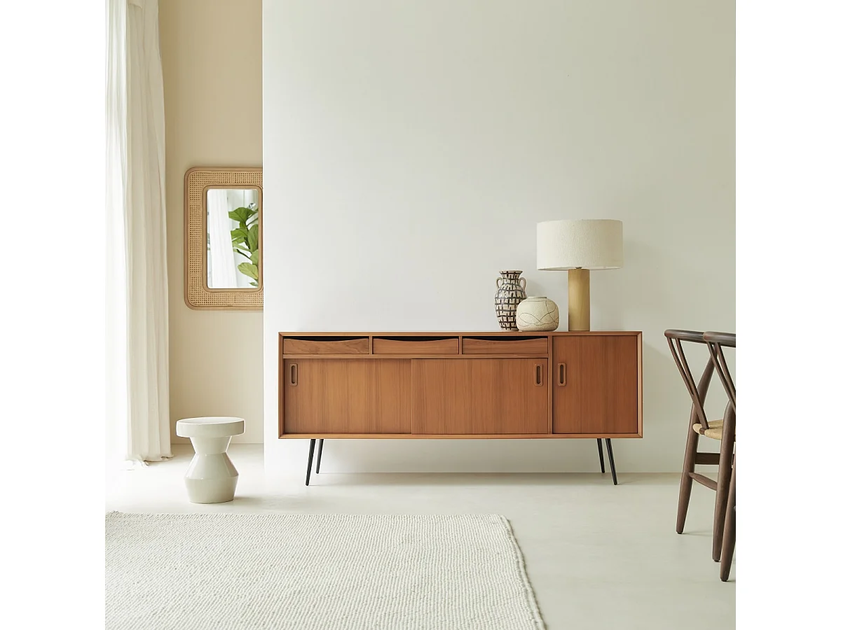 Buffet in legno di mogano massello 170 cm Simen