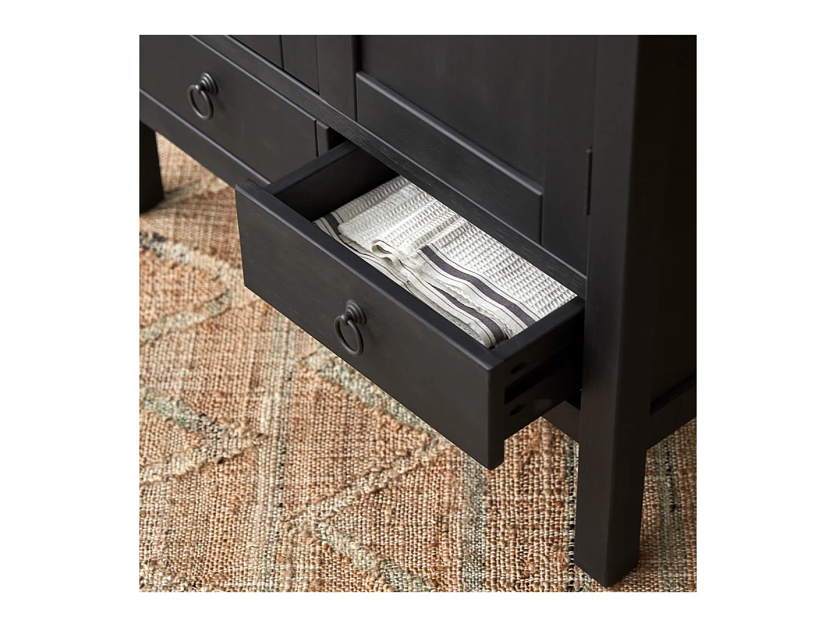 Credenza in pino massello 100 Thaki Black