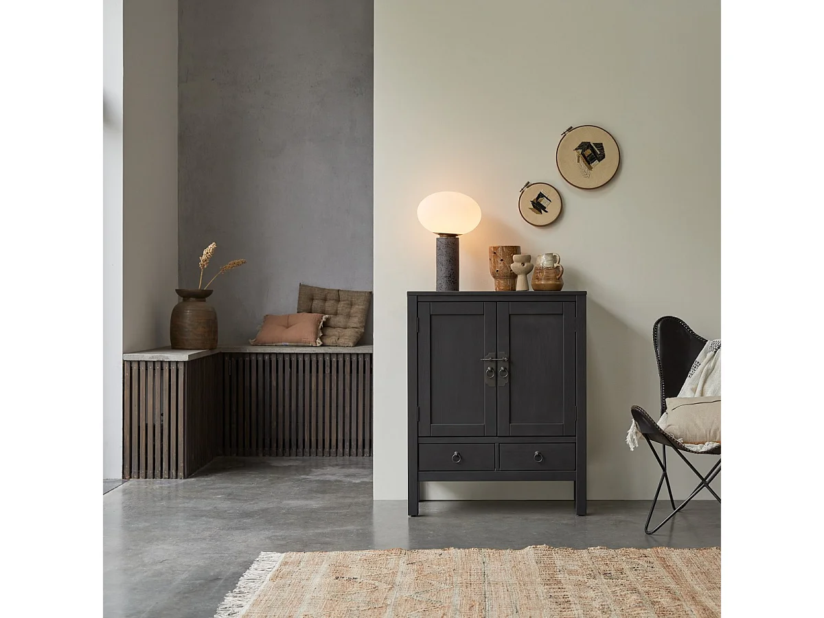 Credenza in pino massello 100 Thaki Black