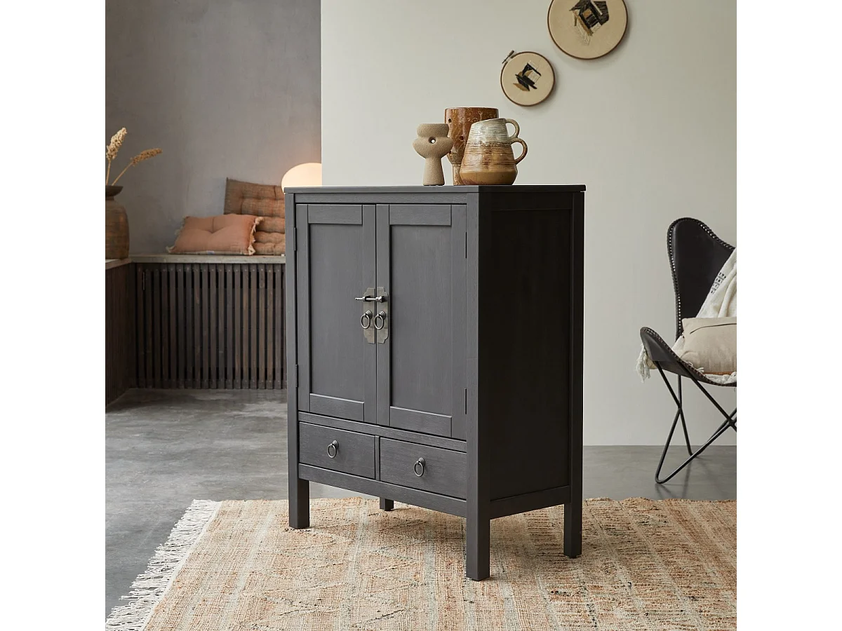 Credenza in pino massello 100 Thaki Black