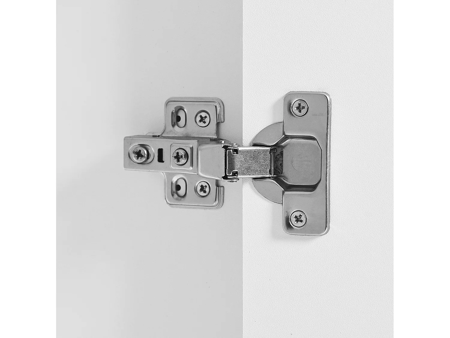 Buffet de salon - Buffet blanc avec 2 compartiments ouverts et 4 portes - 140x35x75 cm