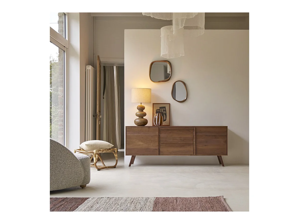 Credenza in acacia Niels da 175 cm